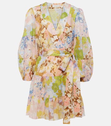 Vestido envolvente Pop de algodón floral | Zimmermann