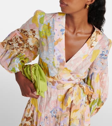 Vestido envolvente Pop de algodón floral | Zimmermann