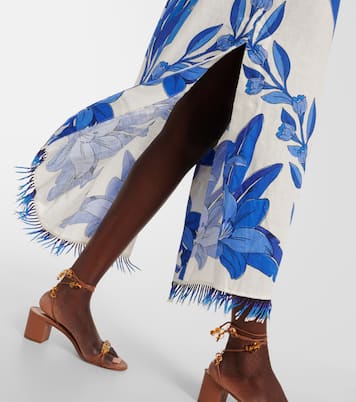 Bedrucktes Maxikleid aus Leinen | Farm Rio