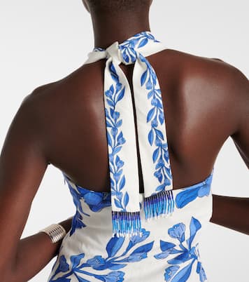 Bedrucktes Maxikleid aus Leinen | Farm Rio