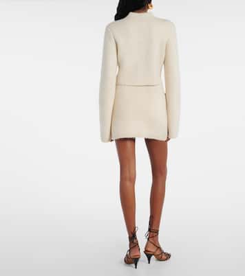 Ello cropped silk and cashmere jacket | Khaite
