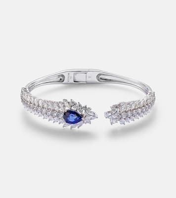 Bracciale Reign Supreme in oro bianco 18kt con diamanti e zaffiri | Yeprem