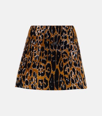Minifalda con estampado de leopardo | Alaïa