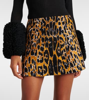 Minifalda con estampado de leopardo | Alaïa