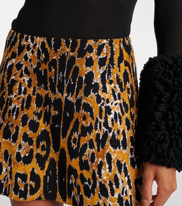 Minifalda con estampado de leopardo | Alaïa