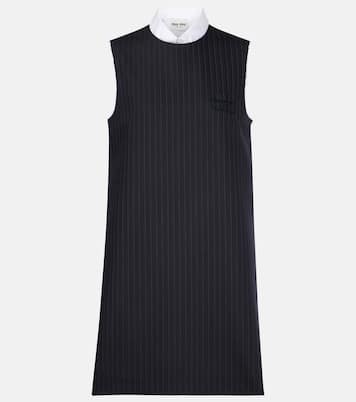 Abito corto in lana e cotone | Miu Miu