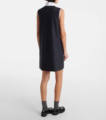 Abito corto in lana e cotone | Miu Miu