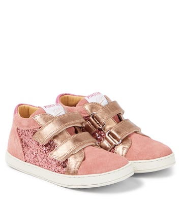 Sneakers Mousse Easy Top con suede e glitter | Pom d'Api