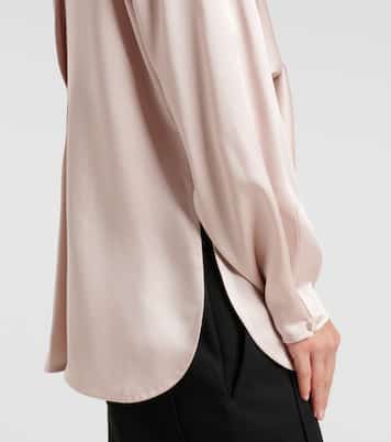 Tie-neck satin blouse | Victoria Beckham