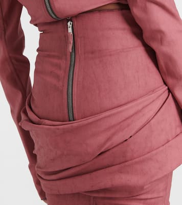 Falda larga drapeada de mezcla de algodón | Rick Owens