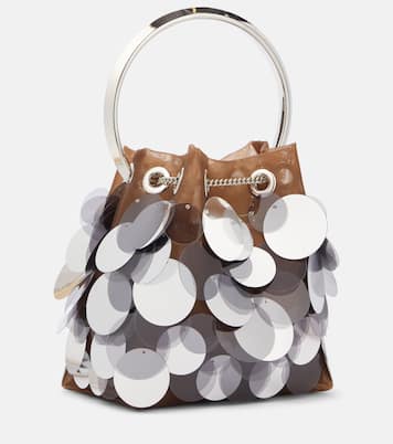 Bon Bon sequined mesh bucket bag | Jimmy Choo