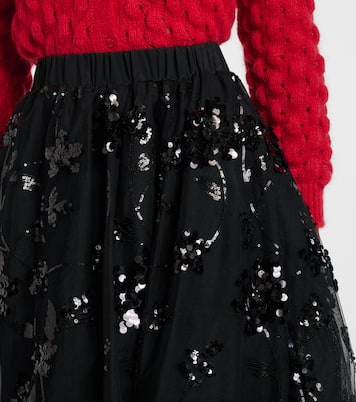 Gonna midi in tulle con paillettes | Simone Rocha