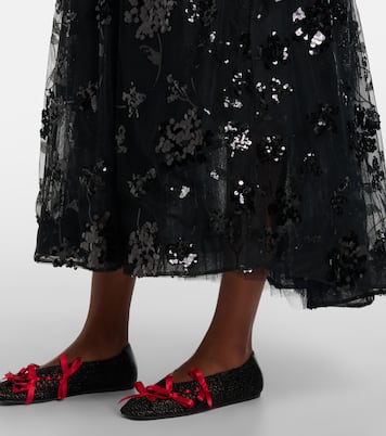 Gonna midi in tulle con paillettes | Simone Rocha