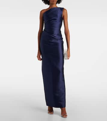 Robe longue Kira asymétrique | Solace London