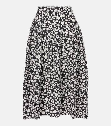 Gonna midi in cotone con stampa | Marni