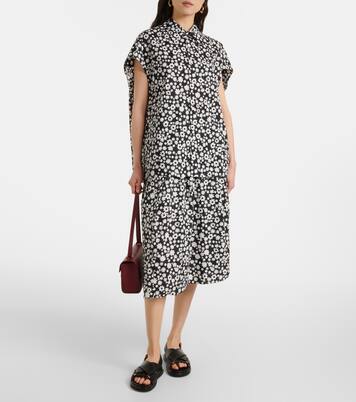 Gonna midi in cotone con stampa | Marni