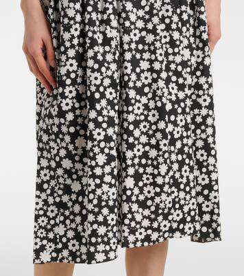 Gonna midi in cotone con stampa | Marni