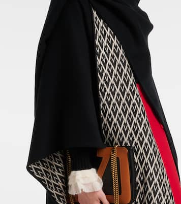 Wool, silk and cashmere poncho | Valentino