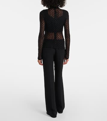 Cotton-blend lace turtleneck top | Róhe