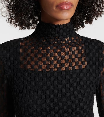 Cotton-blend lace turtleneck top | Róhe