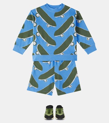 Printed cotton jersey sweatshirt and shorts set | Stella McCartney Kids
