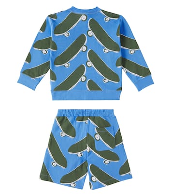 Printed cotton jersey sweatshirt and shorts set | Stella McCartney Kids