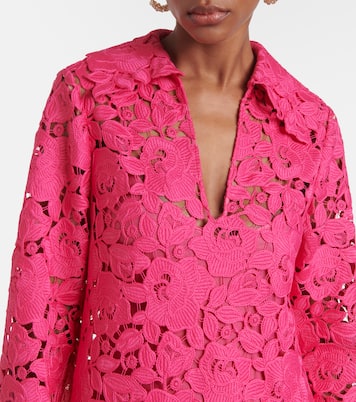 Vestido de fiesta de encaje floral | Oscar de la Renta