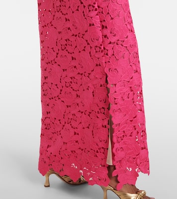 Vestido de fiesta de encaje floral | Oscar de la Renta