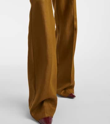 Pantaloni a gamba larga Aversa con logo | Max Mara