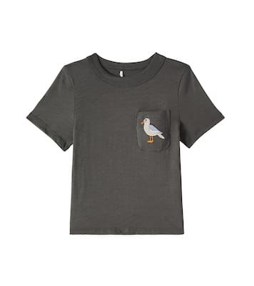 T-shirt Seagull imprimé en coton | Mini Rodini