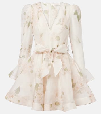 Balance linen and silk minidress | Zimmermann