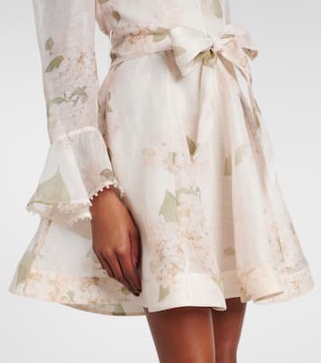 Balance linen and silk minidress | Zimmermann