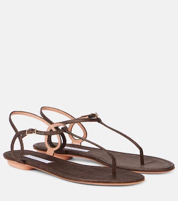 Almost Bare raffia-effect sandals | Aquazzura