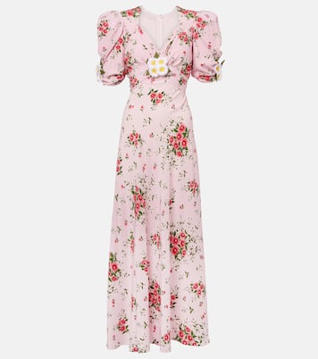 Robe de cocktail en soie à fleurs | Rodarte