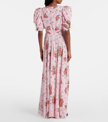 Robe de cocktail en soie à fleurs | Rodarte