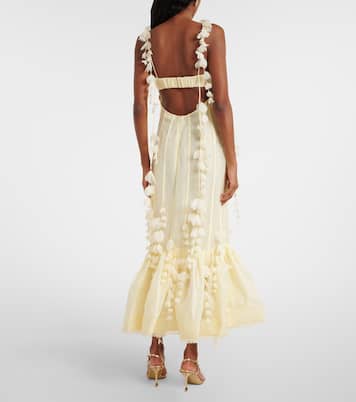 Dawning linen and silk midi dress | Zimmermann