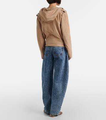 Suede biker jacket | Alaïa