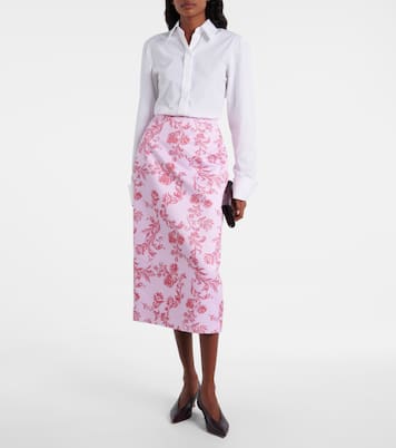 Lorelei floral taffeta faille pencil skirt | Emilia Wickstead
