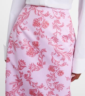 Lorelei floral taffeta faille pencil skirt | Emilia Wickstead
