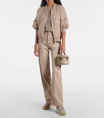 Runner suede and canvas sneakers | Brunello Cucinelli