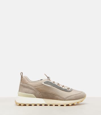 Runner suede and canvas sneakers | Brunello Cucinelli
