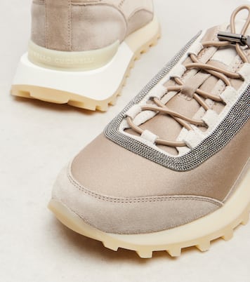 Runner suede and canvas sneakers | Brunello Cucinelli
