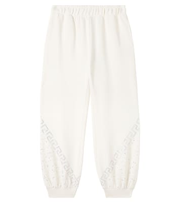 Greca cotton fleece sweatpants | Versace Kids