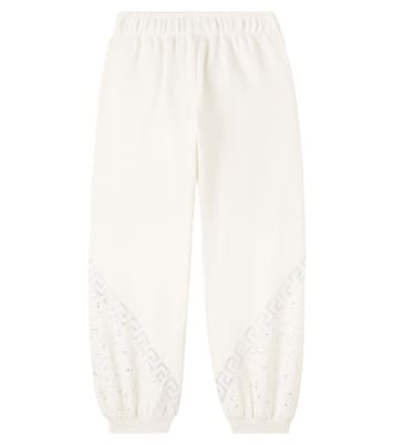 Greca cotton fleece sweatpants | Versace Kids