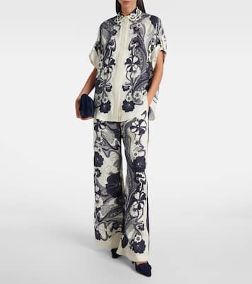 Mickey printed linen shirt | Alémais