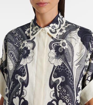 Mickey printed linen shirt | Alémais
