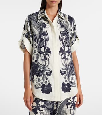 Mickey printed linen shirt | Alémais