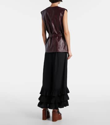 Gilet in pelle con cintura | Chloé