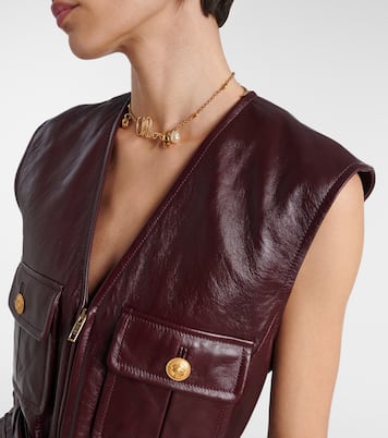 Gilet in pelle con cintura | Chloé