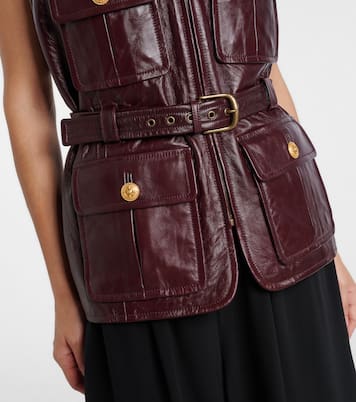 Gilet in pelle con cintura | Chloé
